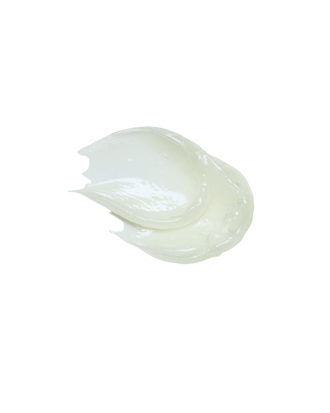 A light yellow gel swatch of Botanical Envy Manuka barrier rescue barrier balm against a white background