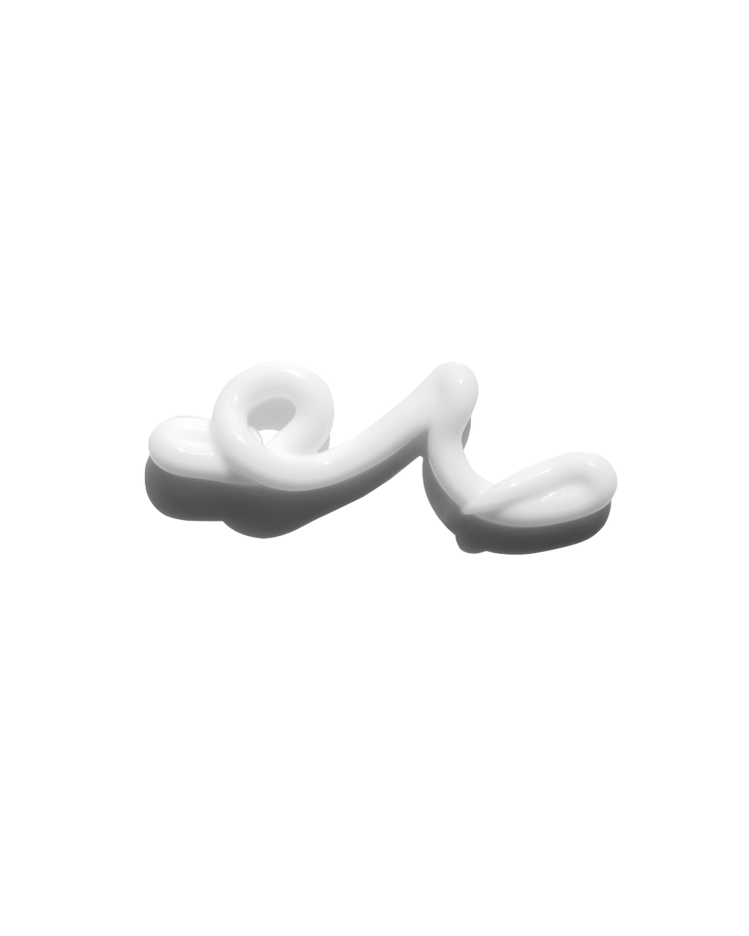 White thick moisturiser swatch on a white background.